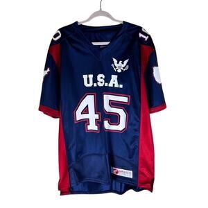 GOP Jerseys USA 45 Rubio Patriotic Jersey Size Large Red White Blue Florida